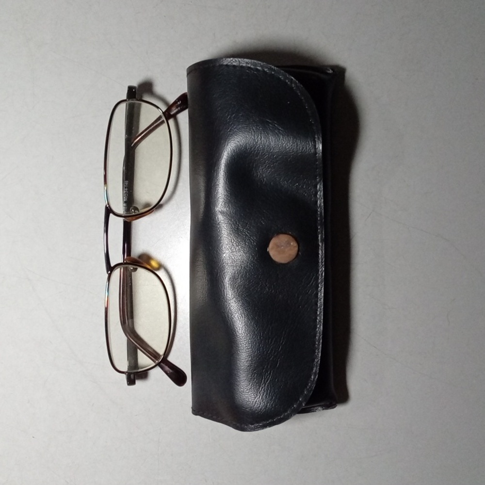 Editor Dark Maroon Glasses Frames and Case